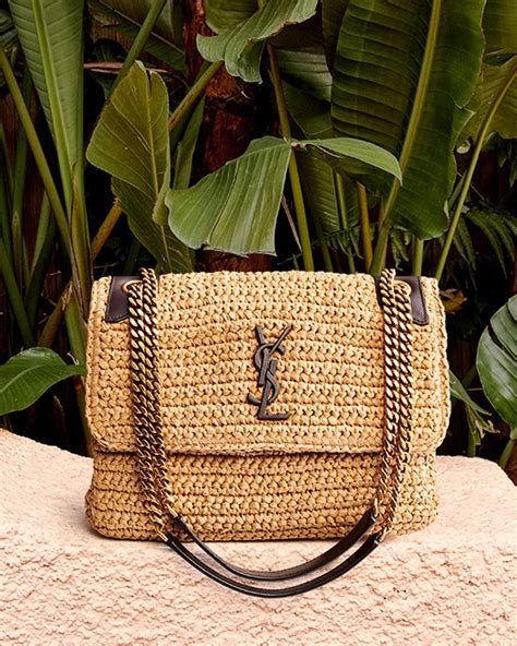 raffia YSL bag